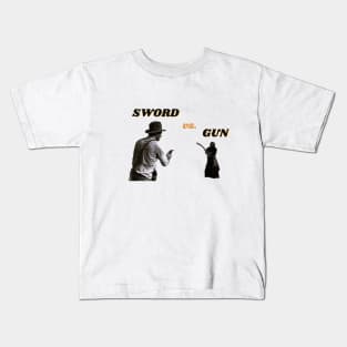 sword vs. gun Kids T-Shirt